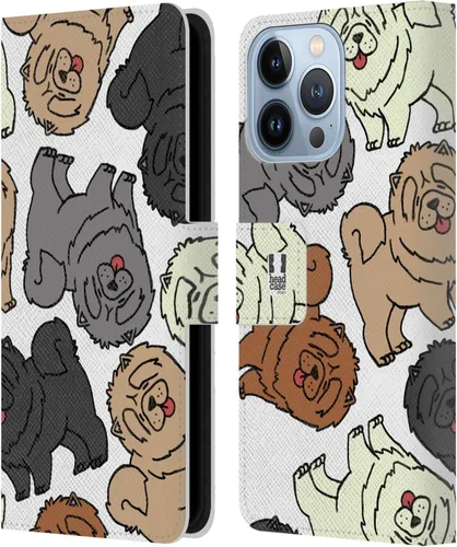 Miniatura 13 de Head Case Designs Airedale Terrier Dog Breed Patterns 4 Leather Wallet Case Compatible with Apple iPhone 13 Pro