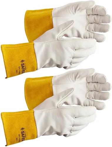 J. J. Keller SAFEGEAR Guantes de trabajo de cuero de vaquero para soldadura TIG - 2 pares