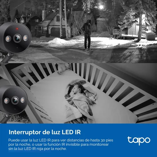 Miniatura 9 de Tapo by TP-Link - Cámara de seguridad 2K QHD para interior/exterior, visión nocturna a color, detección gratuita de personas/mascotas/vehículos