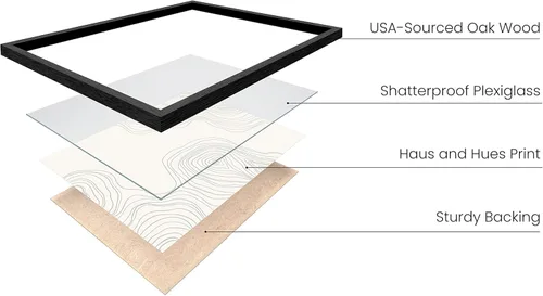 Miniatura 2 de HAUS AND HUES Arte abstracto para pared, impresiones modernas de mediados de siglo, decoración neutra, líneas de madera beige, sin marco, 12 x 16