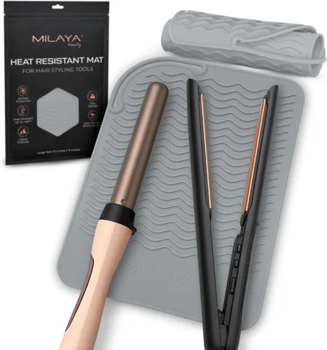 Miniatura 24 de Alfombrilla Resistente al Calor - Soporte para Rizador - Alfombrilla de Silicona Resistente al Calor - Alfombrilla de Maquillaje - Alfombrilla