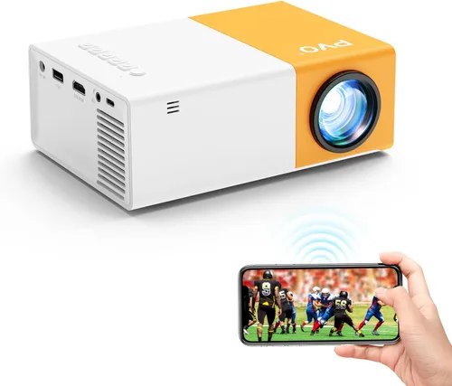 PVO Proyector WiFi Proyectores Mini Portátiles 1080P, La Pantalla del Teléfono Puede Ser Reflejada al Proyector de Video a Través de WiFi,