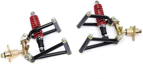 Miniatura 9 de Kit de brazo oscilante de suspensión delantera, brazo basculante superior/inferior para bricolaje, Go Kart, ATV, Quad Bike Buggy (8.661 in)