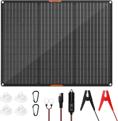 Miniatura 8 de Panel Solar 30W 12V Cargador de Batería Solar para Coche Portátil Impermeable Cargador de Batería de Goteo Mantenedor de Energía Solar con Clip
