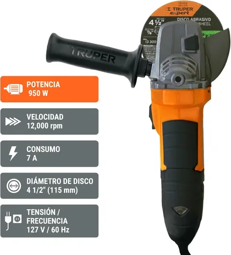 Miniatura 4 de Amoladora angular 4-1/2 ', ERGO-PRO, 900 W