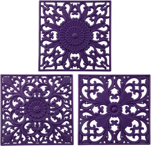 Miniatura 11 de Salvamanteles para ollas y sartenes calientes, almohadillas calientes de silicona para cocina, soporte de olla de silicona flexible para mesa