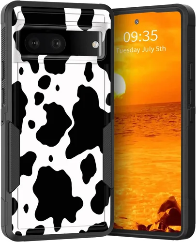 Miniatura 50 de Funda para Pixel 6A, Híbrida de Doble Capa de Servicio Pesado Resistente a Prueba de Golpes PC Duro + Funda Protectora de Silicona Suave para Google