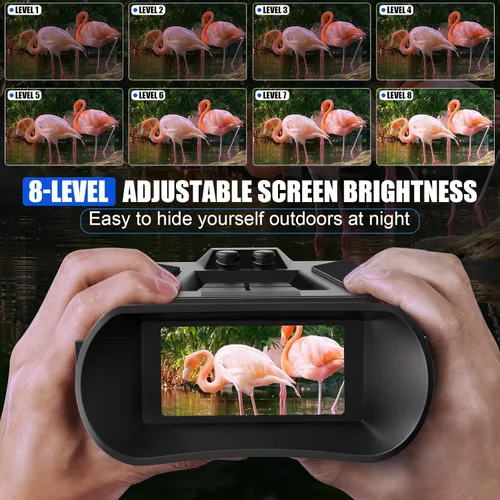 Miniatura 6 de Gafas de visión nocturna, binoculares de visión nocturna 4K para adultos, batería recargable de 5000mAh y tarjeta TF de 32 GB, binoculares