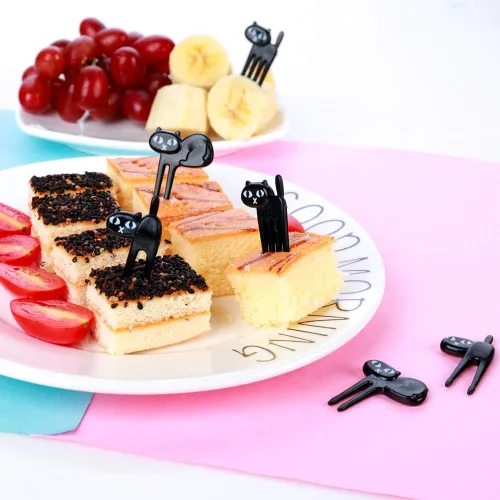 Miniatura 4 de Juego de 40 bonitos tenedores de comida de animales, palillos de dientes, mini palillos de dientes de dibujos animados, decoración para fiestas