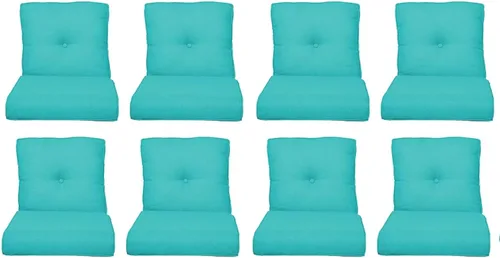 Miniatura 74 de Rilyson Cojines de patio para muebles de exterior, 22 x 24 pulgadas, respaldo alto y asiento profundo, cojín de exterior para sillas de patio, sofá
