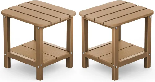 Miniatura 14 de SERWALL Mesa Adirondack de exterior - Mesa auxiliar gris