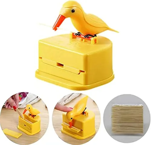 Dispensador de palillos de dientes, dispensador telescópico automático de palillos de dientes, bonito soporte para palillos de dientes para decorar
