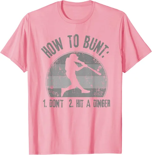 Miniatura 80 de Cómo Bunt Don't Hit A Dinger - Camiseta divertida de béisbol y sóftbol, Negro, S