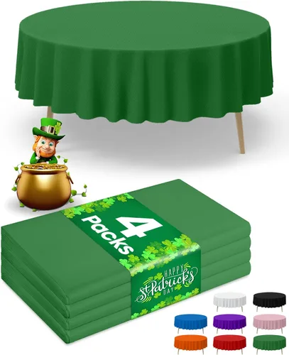 Miniatura 16 de Niuara Mantel de bandera estadounidense, paquete de 4 manteles patrióticos desechables de 54 x 108 pulgadas para mesas de 6 pies, decoraciones del 4