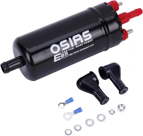 OSIAS Bomba de combustible de alta presión en línea Universal Externo 0580464070 0580453911 0580463017 12V Gasolina 0.472 in En 0.315 in Out 3 Bar