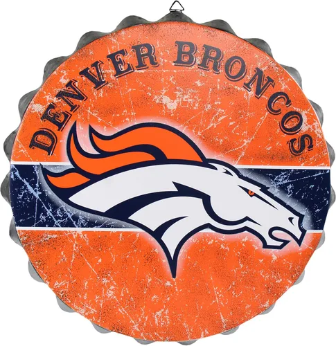 Miniatura 8 de NFL Team Logo Distressed Metal Hanging Wall Bottle Cap Sign