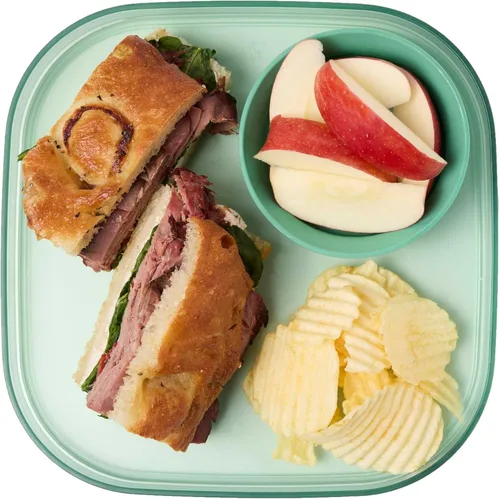 Miniatura 2 de Madesmart Dipware - Plato de comedor reutilizable, bandeja para servir aperitivos y aperitivos, sándwiches, humus, salsas, cuenco apilable y Salvia