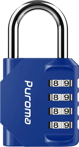 Puroma - Candado impermeable de combinación de 4 dígitos, para intemperie, para casillero escolar o deportivo, valla, caja de herramientas, puerta,