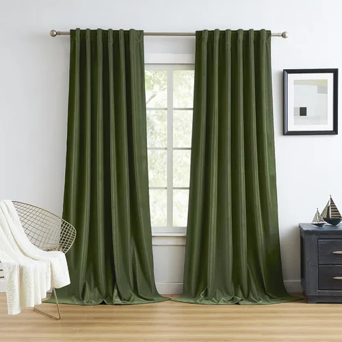 Miniatura 18 de MUMFAS Cortinas con pestaña trasera naranja tostado 52x63 2 paneles