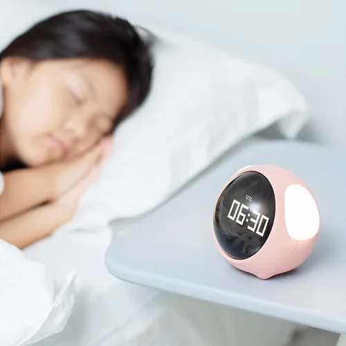 Miniatura 3 de YUANZ Reloj despertador para niños, luz nocturna de brillo ajustable, activada por voz, despertador, juguete y regalo para niños pequeños, niños