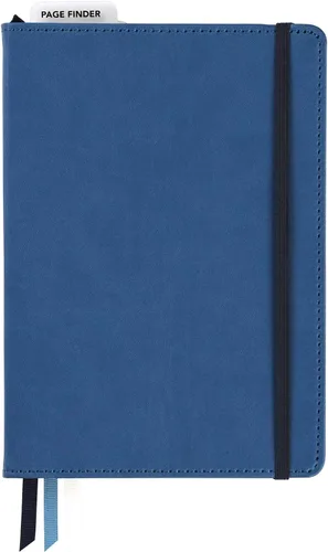 C.R. Gibson Organizador y planificador de cuero sintético azul con cuadrícula de puntos, 6 pulgadas de ancho x 8.5 pulgadas de largo, 240 páginas