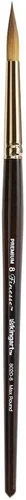 Miniatura 7 de KINGART 1010C Premium 10 Pc. / Tamaños Finesse Serie 8020 Ultra Round Juego de pinceles para acuarela, mezcla sintética Kolinsky Sable, mango corto