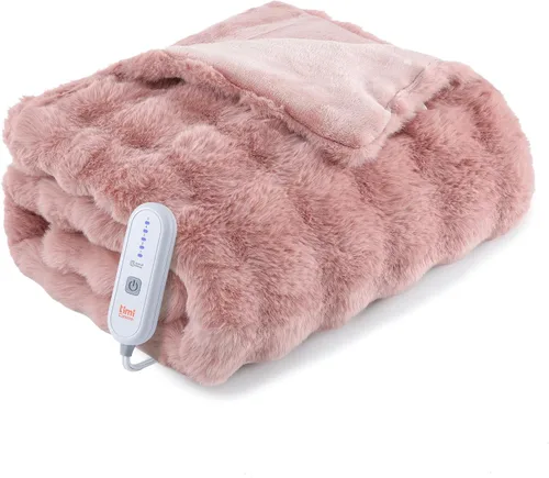 Miniatura 9 de Manta Eléctrica Térmica de Forro Polar Suave y Gruesa de 50"x60" para Sofá con 5 Niveles de Calor y 4 Horas de Apagado Automático, Protección contra