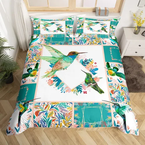 Miniatura 17 de Erosebridal Juego de ropa de cama para niños, juego de funda de edredón de sirena tamaño individual, funda de edredón femenina de escamas de peces
