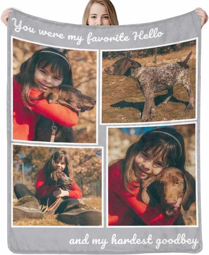 Miniatura 9 de D-Story Manta personalizada con fotos, manta de fotos personalizada con cualquier texto, manta de forro polar personalizada para cama, sofá