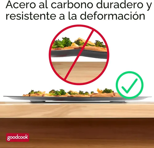 Miniatura 6 de GoodCook AirPerfect Sartén Antiadherente para Pizza de 16" – Sartén para Pizza para Horno, Sartén Redonda Perforada para Pizza, Sartén para Hornear
