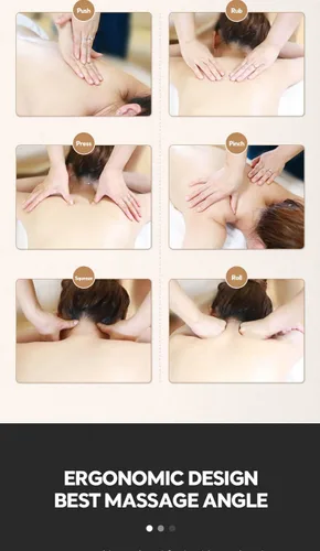 Miniatura 6 de Masajeador de cuello, hombros y espalda Shiatsu 4D con masaje de amasamiento profundo con calor para uso relajante corporal en casa, automóvil