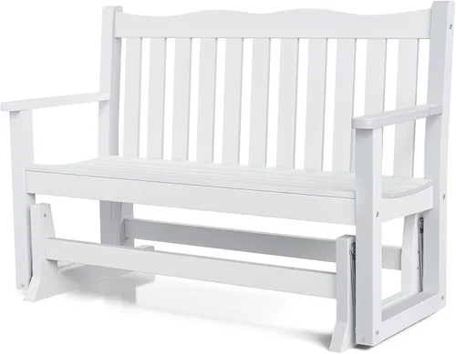 Miniatura 13 de Stoog Banco de columpio para exterior, todo clima HIPS con capacidad para 2 personas, banco de columpio de patio con capacidad de peso de 363 kg