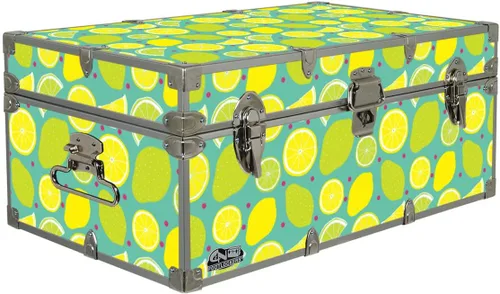 Miniatura 7 de C&N Footlockers Maletero de almacenamiento de diseño, temas de alimentos, 32 x 18 x 13.5 pulgadas, duradero y construido para durar, con cerradura