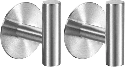 Ganchos adhesivos para toallas de servicio pesado, ganchos de pared resistentes de acero inoxidable impermeables para toallas de ducha, gancho para