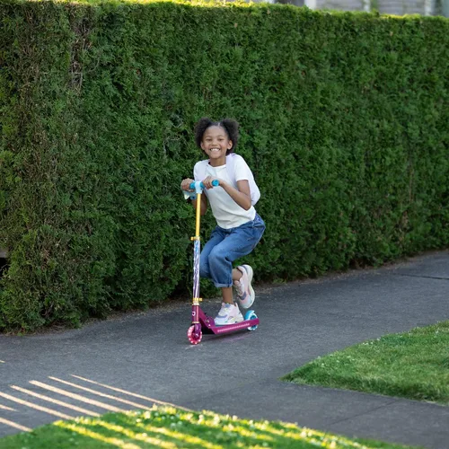 Miniatura 5 de Jetson Character Kids Kick Scooter, luces LED en vástago y ruedas iluminadas, marco ligero, manubrio ajustable en altura, sistema de inclinación