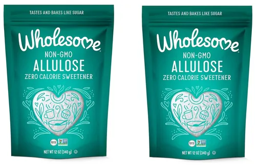 Wholesome Edulcorante de alulosa, bolsa de 12 onzas, sustituto de azúcar granulado sin calorías, sin OMG, sin eritritol, sin gluten y edulcorante