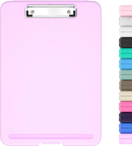 Miniatura 11 de Hongri Portapapeles con almacenamiento, 8.5 x 11 pulgadas, clip de enfermería, plegable para enfermeras, abogados, estudiantes, aula, oficina