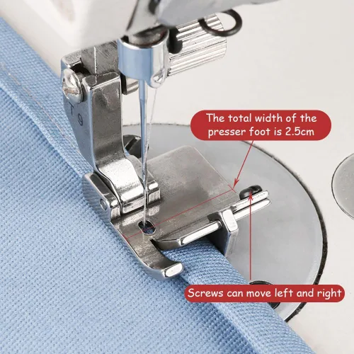 Miniatura 4 de Carpeta sesgo ajustable Guía de borde de pie Pie Hemmer Pie #T9 3 en 1 Universal Multifuncional Presser Pie para Máquina de Coser Industrial