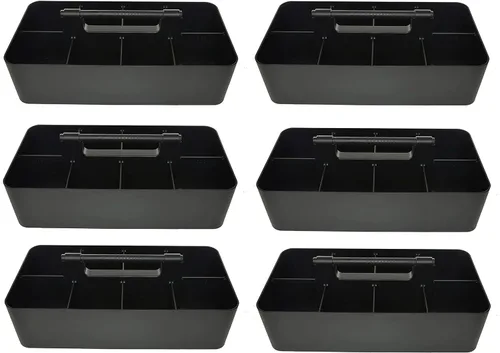 Miniatura 16 de Cesta grande portátil, divisores DIY, 8 compartimentos, organizador para suministros escolares, de oficina, para el hogar y negocios, cesta portátil