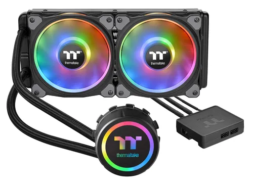Thermaltake Floe DX 9.449 in, LED de doble anillo, 16.8 millones de colores habilitado para software (TT RGB Plus/Alexa/Razer Chroma), AMD