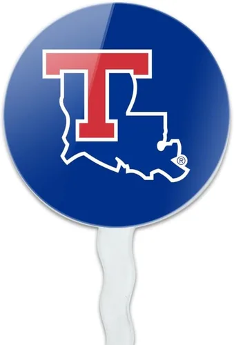 Miniatura 2 de GRAPHICS & MORE Louisiana Tech University Bulldogs Logo Cupcake Picks Toppers Decoración Set de 6