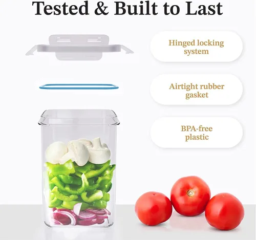 Miniatura 7 de Chef's Path - Juego de recipientes herméticos para almacenamiento de alimentos con tapas - Paquete de variedad superior de 36 para organización