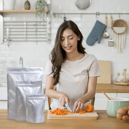 Miniatura 7 de 50 bolsas de Mylar para almacenamiento de alimentos con absorbentes de oxígeno, bolsas de Mylar extra gruesas de 15 mil, juego de 4 tamaños