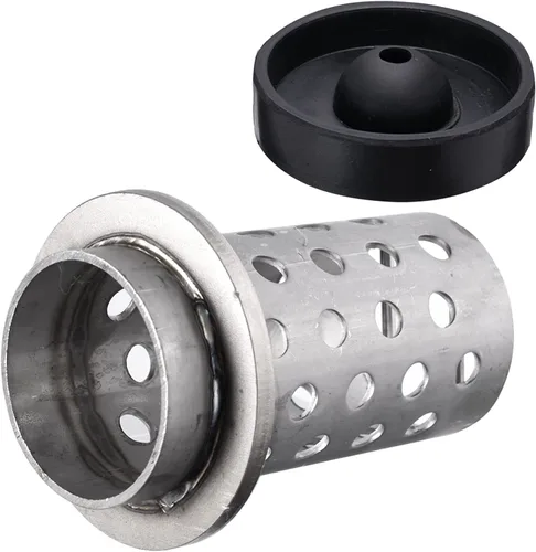 Miniatura 4 de DZQ Frasco de fundición perforada al vacío, acero inoxidable 304 con brida con base de bebedero de goma, varios tamaños para fundición de metal
