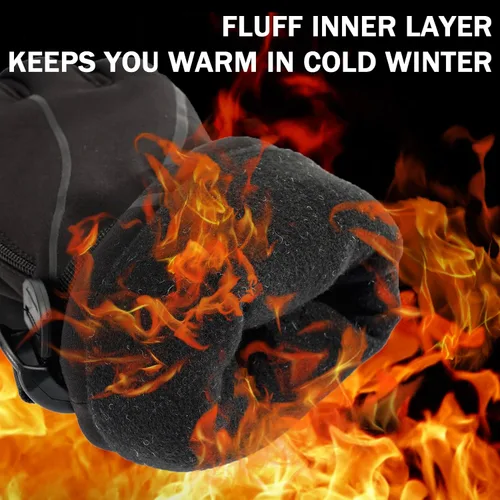 Miniatura 3 de Guantes de esquí de invierno impermeables y resistentes al viento para snowboard y nieve, pantalla táctil cálida, clima frío, para niños, hombres