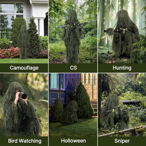 Miniatura 5 de Ghillie Suit for Men, 5 in 1 3D Camouflage Hunting Suits Camo Hunting Clothes for Adults