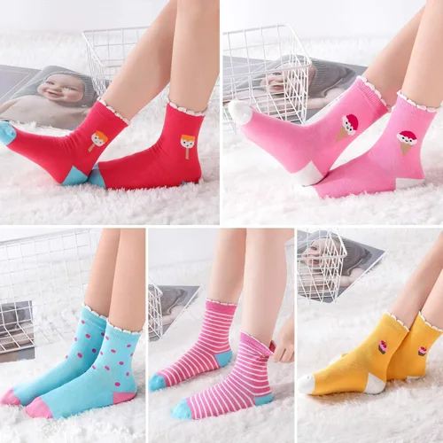 Miniatura 3 de Calcetines de vestir de algodón suave de moda para niños y niñas