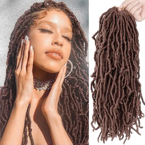 Miniatura 8 de Youngther Cabello sintético de ganchillo de 24 pulgadas, 6 unidades, 84 soportes, extensibles, cabello de ganchillo suave de diosa, cabello 1b