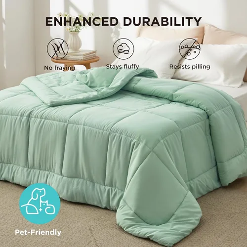 Miniatura 158 de Bedsure Relleno de edredón – Edredones acolchados tamaño King, edredón para todas las estaciones, ropa de cama alternativa de plumón suave, con 8