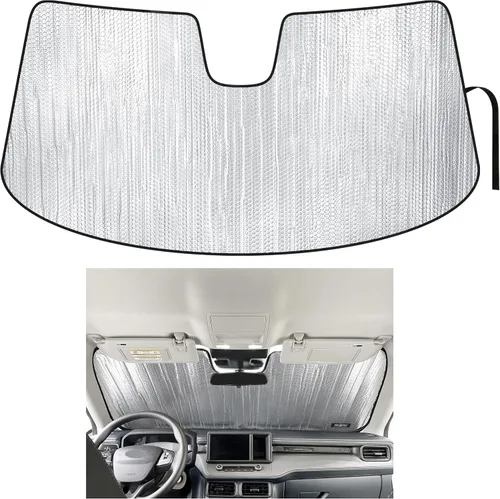 YelloPro - Parasol para parabrisas delantero de ajuste personalizado para Ford Maverick Pickup 2022, 2023, 2024, 2025, 2026, híbrido, XL, XLT,